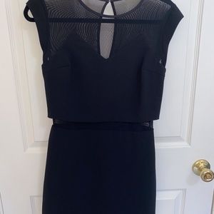 EXPRESS | BLACK MESH CUTOUT COCKTAIL DRESS